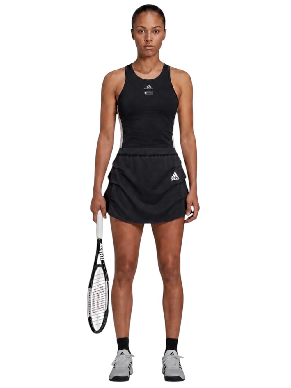 Adidas Black Climacool Ruched Tennis Skirt with Built in Shorts Size Medium - Picture 8 of 8